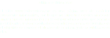 Política de Privacidad El sitio www.todoenvideo.mx es una página web de carácter puramente informativo, por lo que no introduce cookies ni recoge ningún tipo de información en tu computadora o móvil que permita identificarte, y sólo recopila datos estadísticos acerca de tu visita con el objetivo de conocer el alcance de la misma y de lo publicado en ella. 