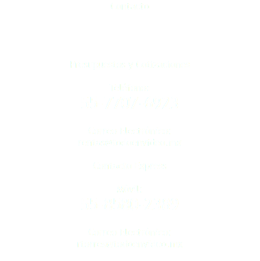 Contacto Presupuestos y Cotizaciones Teléfono: 55-7707-6923 Correo Electrónico: rentas@todoenvideo.mx Contacto Express Móvil: 55-8580-2389 Correo Electrónico: rtorres@todoenvideo.mx 